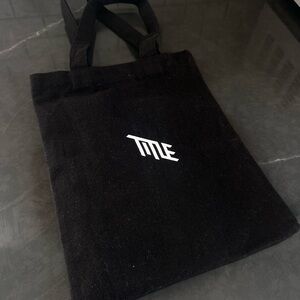 Black Canvas Tote Bag - TITLE